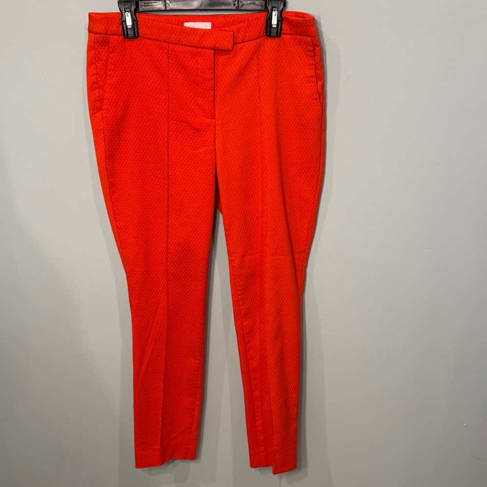Dalia Orange Textured ankle Pants Size 8